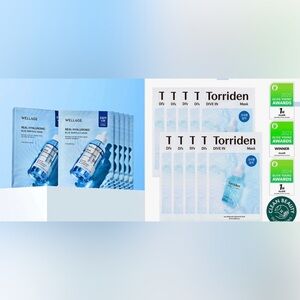 Korean Hyaluronic Hydration Face Sheet Mask Bundle (13-PACK)
